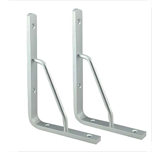 Heavy Duty Brackets, 2-Pack Shelf Bracket Solid Aluminum,Corner Brace Support Fastener Wall Hanging #TOP14