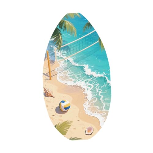 Aymzbd Skimboard, Portable Sand Board with High Gloss Coating, Skim Board, for Shallow Water, 41 Inch