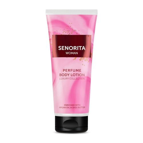 Senorit.a Woman Perfume Body Lotion for Nourishing, Hydrating, Soft, Supple,Healthy Skin with Argan Oil and Shea Butter 200 Ml