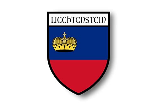 Akachafactory Autocollant Sticker Voiture Moto Blason Ville Drapeau Liechtenstein