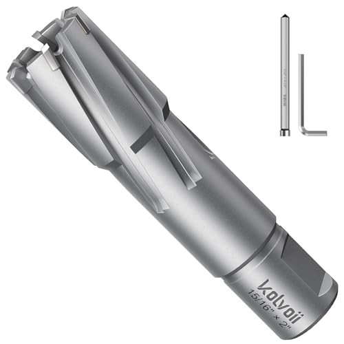 Kolvoii TCT Annular Cutter 15/16" Diameter x 2" Depth, Mag Drill Bit