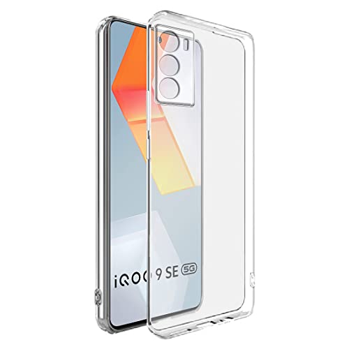 Image of Amazon Brand-Solimo Mobile Cover for Vivo iQOO 9 SE 5G (Soft & Shockproof Back Case with inbuilt Cushioned Edges), Transparent
