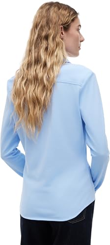 Tommy Hilfiger Damen Hemd 1985 Slim mit Spitzkragen, Blau (Vessel Blue), XXS – Ansicht 2