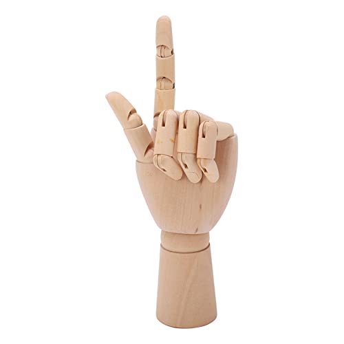 flexman Mano de Maniquí de Madera, Maniquí Dibujo Artista Madera Maniquí Articulado, Articulaciones Flexibles Dedos Dibujo Mano Maniquí para Dibujar, Bocetar, Referencia Arte (18CM Wooden Hand