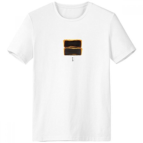 T-shirt blanc ras du cou pour homme imprimé gâteau de lune de la Mi-Automne