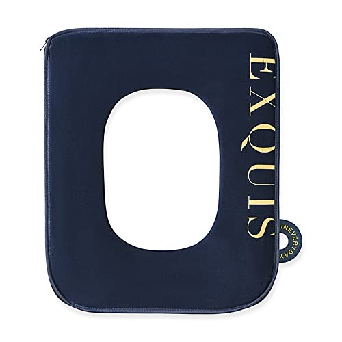 AVCITY Wc Bezug Quadratisches Toilettensitzkissen, Heller Luxus-samt-toilettenbezug Winter Mit Griff, Reißverschluss, Quadratisch WC-Sitzwärmer – Bild 8