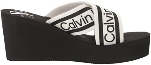 Calvin Klein Women's kcRESORT Flip-Flop, White185, 10 | Image 5