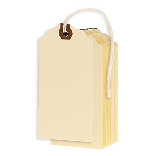 Shipping Tags with String Attached, 4 3/4in x 2 3/8in Manila Tags