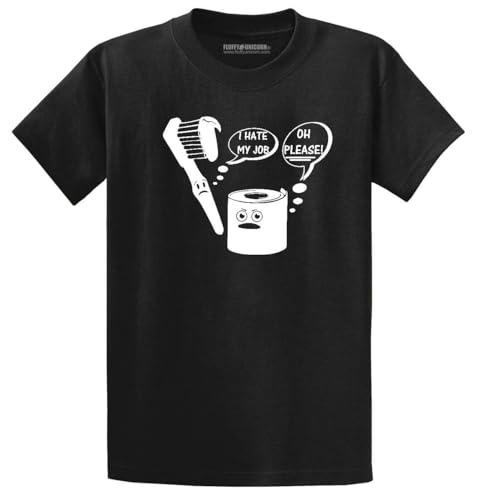 Image of I Hate My Job Toothbrush Toilet Paper Funny Top Toothbrush Toilet Paper Humor Graphic Cotton Tee Adult Youth Tall Men Women
