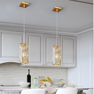 XLHYTF Pendant Lights Modern Gold Pendant Light, Mini Crystal Pendant