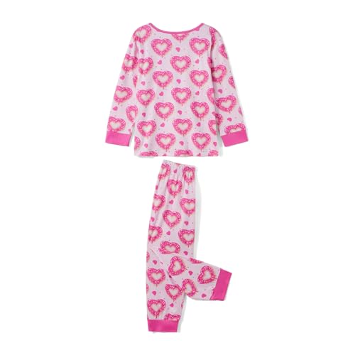 Multitrust Mommy and Me Valentines Pjs Matching Sets Long Sleeve Shirt Tops and Pants Mama and Me Pajamas Set Sleepwear3