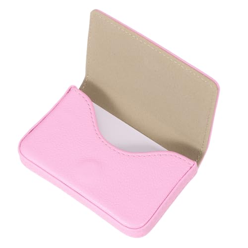 Tarjetero de piel rosa uxcell organizador de tarjetas de visita hombre mujer