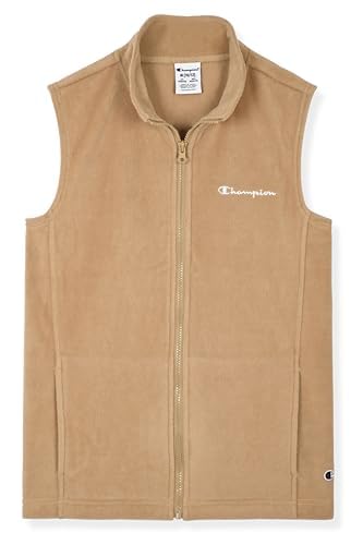 Champion Boys Polar Fleece Vest Lightweight Sleeveless Zip Front Jacket with Pockets, Kids Outdoor Layering