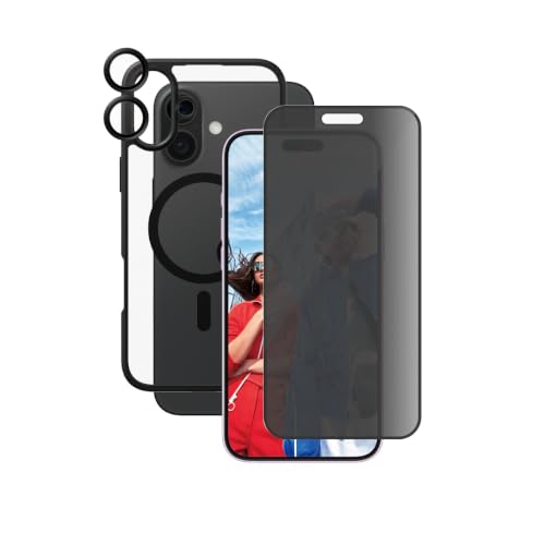 CARE by PanzerGlass® Flagship 3-in-1 Privacy Schutzset für iPhone 16 Plus