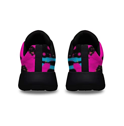 Sonzj-II Women Men Tennis Shoes,Athletic Fashion Neon Splatters with Paint Cool Sneaker for Girl,Boy,Gym,Walking,Hiking,Jogging,Running,Travel and More4