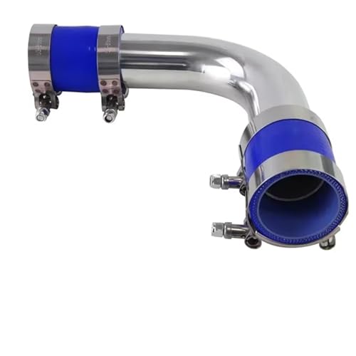 Coude admission d'air froid 63mm haut débit en silicone bleu 90° pour circuit