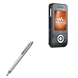 BoxWave Stylus Pen Compatible with Sony Ericsson W580i - DualTip Capacitive Stylus, Fiber Tip Disc Tip Capacitive Stylus Pen - Metallic Silver