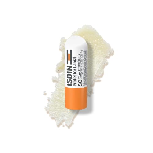 ISDIN Protector Lip Balm SPF50+ Unisex, Sin fragancia, Blanco, 4 g (Paquete de 1)
