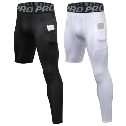 LANBAOSI - LANBAOSI Men's Full Length One Leg Compression Tights for Basketball (2 Pack) - Best Deal on Amazon
