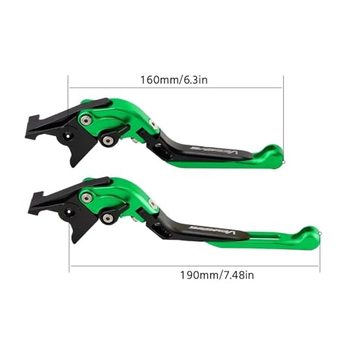 Palancas de embrague de aluminio mecanizado ajustables para Kawasaki Versys 6