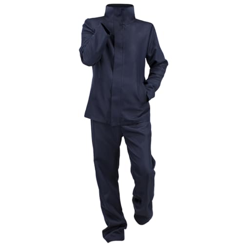 Disfraz de cosplay de anime para Gojo Satoru Jujutsu Kaisen Fans Cosplay Uniforme de Halloween Traje de uniforme con máscara de ojos vendados (M)