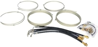 Hydraulic Tandem Axle Brake Line Kit for Drum or Disc Brake Systems 3/16" Line Includes 4 Flex Hoses