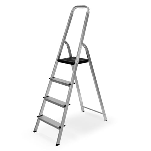 BRICOGOMEZ Escalera Aluminio SFK 4 PELDAÑOS HOMOLOGADA. SAFOR KIT