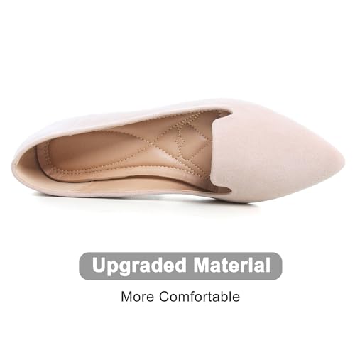 Dear Time Women's Pointed Toe Ballet Flat Shoes Simple Casual Office Work Shoes Slip-on Comfortable Shoes4