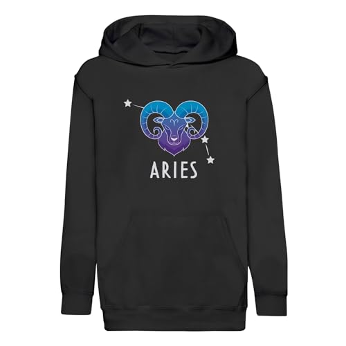 Sweat à capuche enfant Aries premium aux motifs d'astrologie céleste