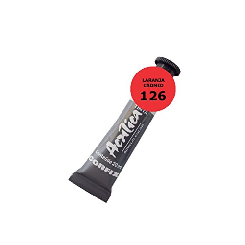 Tinta Acrílica Corfix 20ml 126 Laranja Cadmio (IMIT.)