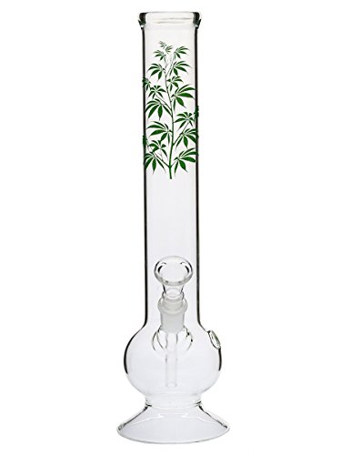 Glas Bong mit Blattverzierung - 30 cm, 14,5 mm - Head&Nature Bong-Kollektion – Bild 3