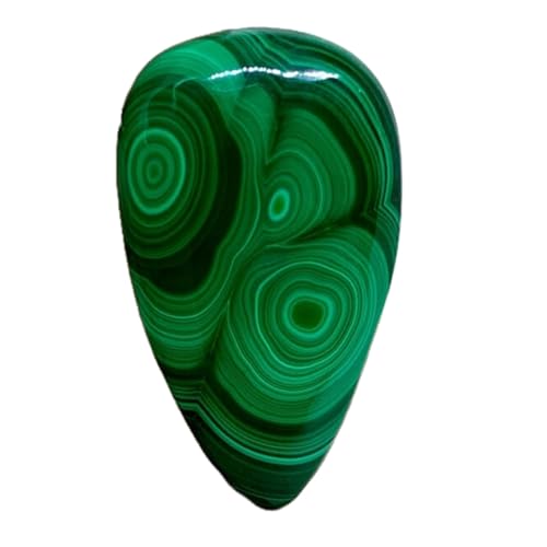 Pierre gemme malachite 41x22x6mm pour fabrication de bijoux collier bague