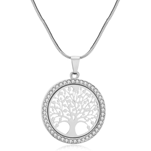JEYORZY Collares Plata Árbol de la Vida Colgante, Joyas para San Valentin, Regalos Originales para Mujer, Abuela, Dia de la Madre