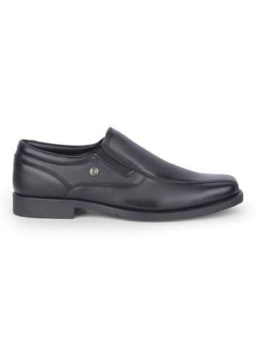 Image of Liberty Fortune Black & Tan Slip-On Moccasin Shoes for Men