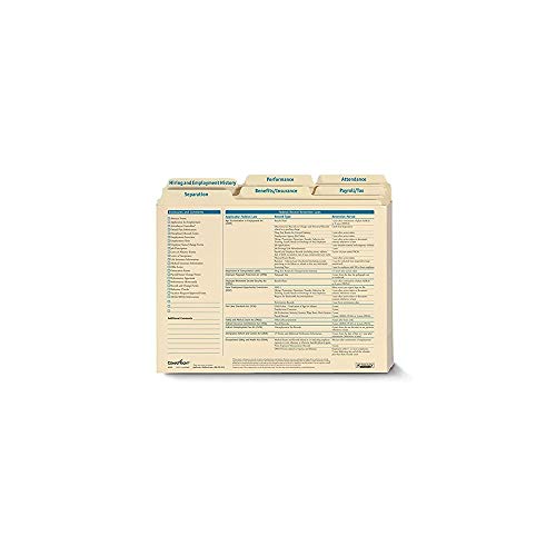 Complyright Expanded Employee Record Organizer And 6 Folders | 11.9” X 9.5” X 1.25” | Hr And Employee Management | 25-Pack #TOP1