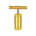 T Pollen Press Tool - Heavy Duty Kief Presser With Metal Aluminum Compressor, T Shape Handle for Pressing Herb, Spice, Hay - Single Handle Golden