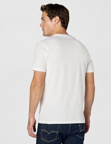 HUGO Herren Kurzärmliges aufgedrucktem Logo T-Shirt, Weiss/opulenter Garten, Klein – Ansicht 3
