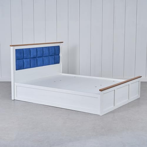 Image of Home Centre Santorini Pearl King Bed with Box Storage - White