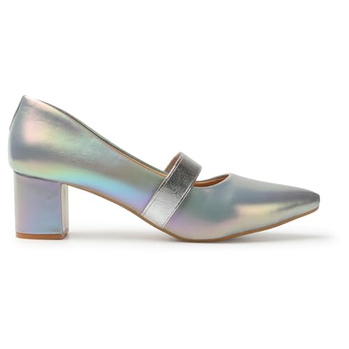 Image of ELLE Women's Mary Jane Style Block Heels Slip-On Pumps
