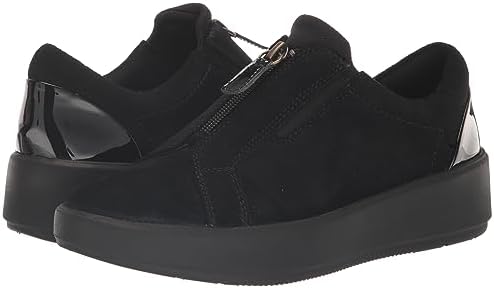 Clarks Women's Layton Rae Sneaker, Black/Black Suede, 10 Wide | Image 6