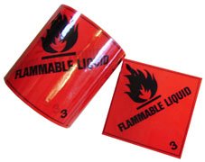 Étiquettes liquide inflammable d'avertissement de danger lot de 150 pour la sécurité