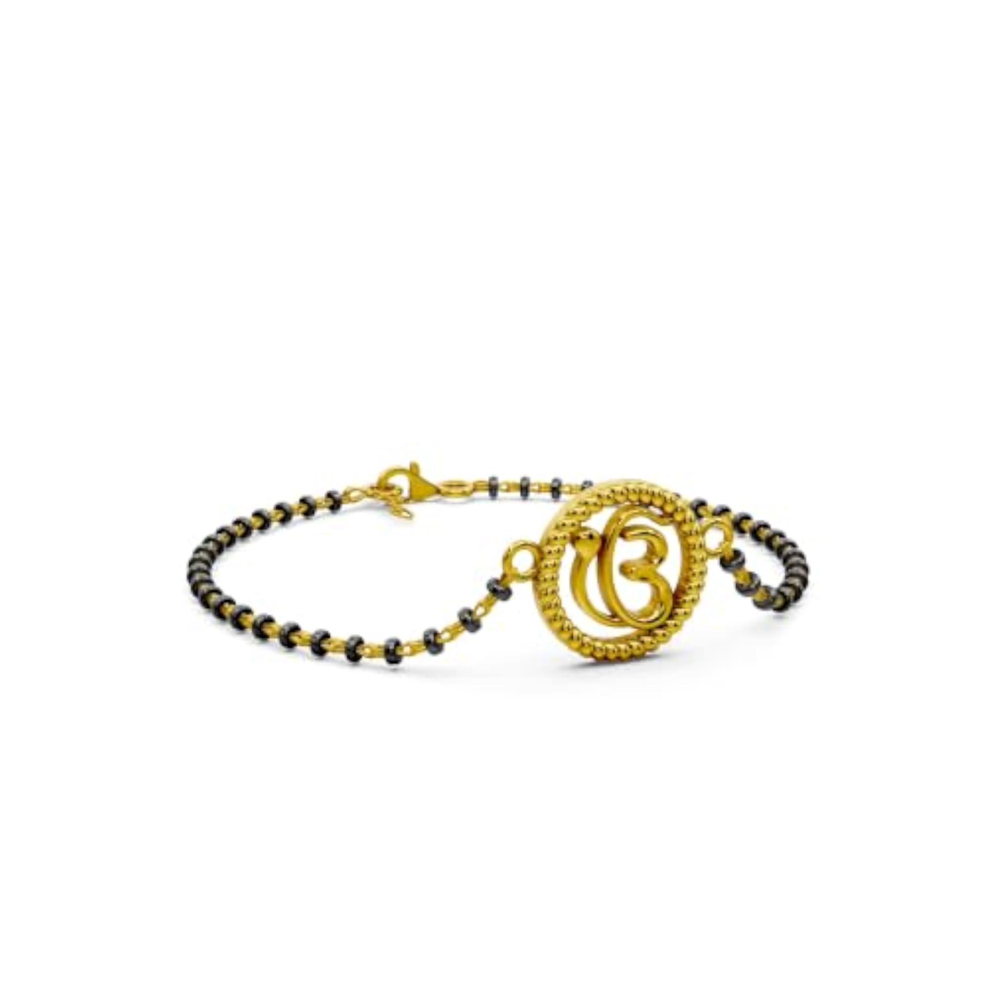 22KT Gold Vermeil Plated Silver Ek Onkar Unisex Bracelet