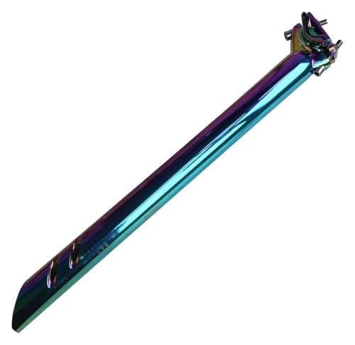 Tija de sillín de Bicicleta de aleación de Aluminio, Tubo de sillín Colorido, Piezas de Bicicleta for Bicicletas de montaña, Bicicletas(31.6mm Rainbow)