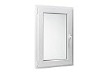 Kunststoff Fenster Dreh/Kipp 60 cm x 90 cm Anschlagrichtung Links inklusive Fenstergriff