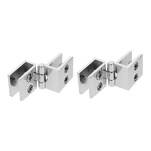 NUOBESTY 2pezzi Cerniere Per Porte in Vetro Non Perforate Cerniere Per Mobili in e Resistente Adatte Per Vetrine e in Vetro Installazione Facile