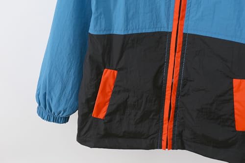Boys & Girls Little Kids Hooded Light Weight Windbreaker Color Block Casual Jackets, 3-10 Years4
