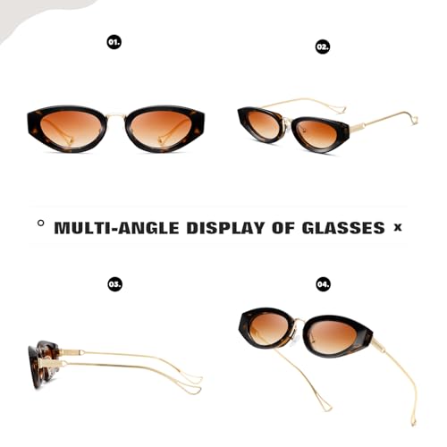 Cat Eye Sunglasses for Women Vintage Small Frame Sun Glasses for Female4