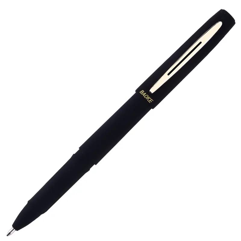 Image of Levin 12pcs Baoke gel ink Roller Ball pen,fine point, 1.0mm large capacity special student examination office neutral pen. (Black)