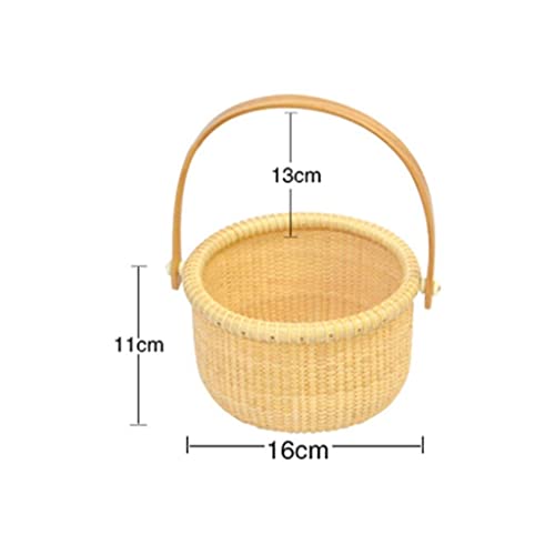 Panier rond en rotin pour composition garnie et cadeau de table champêtre - 7