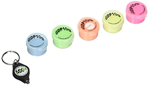 Glow in The Dark Powder Pigment zinc sulfide Strontium for Paint Glue Color Changing Sand Slime Resin Polymer Airbrush 5 Colors Daytime Visible